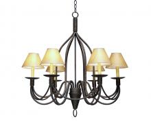  115263 - 32" Wide Bell 6 Light Chandelier