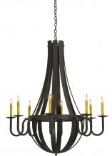  127509 - 42"W Barrel Stave Metallo 8 LT Chandelier