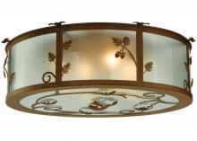  131220 - 30" Wide Oak Leaf & Acorn Flushmount