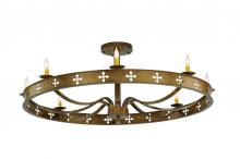  138435 - 48" Wide Byzantine 8 Light Semi-Flushmount