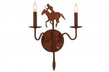  140038 - 13" Wide High Plains Rider 2 Light Wall Sconce