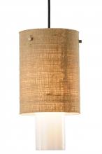  143132 - 6.5"W Cilindro Burlap 2 Tier Mini Pendant