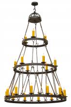  147244 - 54"W Lakeshore 21 LT Three Tier Chandelier