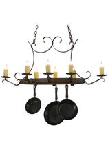  151157 - 51"L Handforged Oval 8 LT Pot Rack