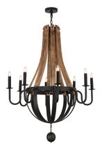  152768 - 43"W Barrel Stave Madera 8 LT Chandelier