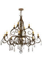  164238 - 50"W New Country French 12 LT Chandelier