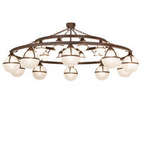  200284 - 84" Wide Bola Tavern 20 Light Two Tier Chandelier