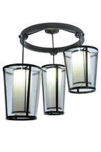  244624 - 74" Wide Cilindro Tapered 3 Light Cascading Pendant