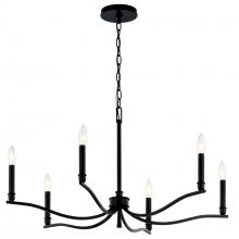  52695BK - Chandelier 6Lt