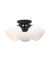  13664-07 - 3 Light Bronze Ceiling Mount