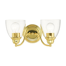  15132-02 - 2 Lt Polished Brass Vanity Sconce