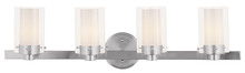  1544-91 - 4 Light Brushed Nickel Bath Light