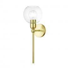  16971-12 - 1 Light Satin Brass Sphere Single Sconce