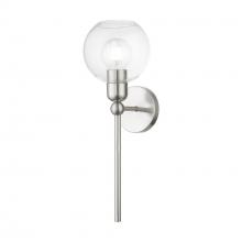  16971-91 - 1 Light Brushed Nickel Sphere Single Sconce