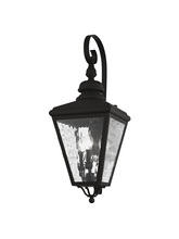  2033-04 - 3 Light Black Outdoor Wall Lantern