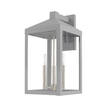  20585-80 - 3 Lt Nordic Gray Outdoor Wall Lantern