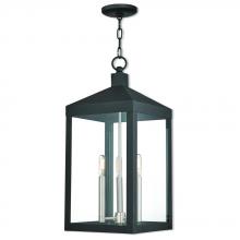  20587-04 - 3 Lt BK Outdoor Pendant Lantern