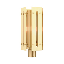  21776-12 - 1 Lt Satin Brass Outdoor Post Top Lantern