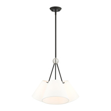  40563-04 - 3 Lt Black Shaded Chandelier