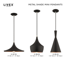  41186-04 - 1 Lt Black Mini Pendant