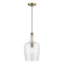  41237-01 - 1 Light Antique Brass Single Pendant