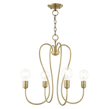  41364-01 - 4 Lt Antique Brass Chandelier