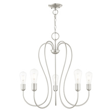  41365-91 - 5 Lt Brushed Nickel Chandelier