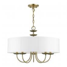  42985-01 - 5 Light Antique Brass Pendant Chandelier