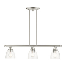  46337-91 - 3 Lt Brushed Nickel Linear Chandelier