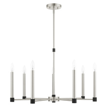  46887-91 - 7 Lt Brushed Nickel Chandelier