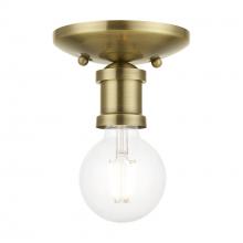  47160-01 - 1 Light Antique Brass Single Flush Mount