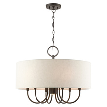  49806-92 - 7 Lt English Bronze Pendant Chandelier