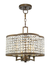 Livex Lighting 50574-64 - 4 Light PBZ Mini Chandelier/Flush Mount