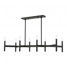  51178-04 - Black 8-Light Linear Chandelier