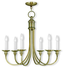  5146-01 - 6 Light Antique Brass Chandelier