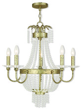  51845-28 - 5 Light Winter Gold Chandelier