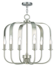  51936-91 - 6 Light + 1 Light BN Chandelier