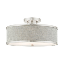  60423-91 - 3 Lt Brushed Nickel Semi Flush