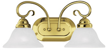  6102-02 - 2 Light Polished Brass Bath Light