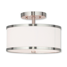  62626-91 - 2 Light Brushed Nickel Ceiling Mount