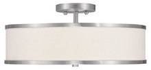  6352-91 - 3 Light Brushed Nickel Ceiling Mount