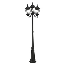  7553-14 - 3 Lt Textured Black Outdoor Post Light