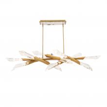  BPD31460-AB - Solitude 60in 120-277V Linear Pendant in Aged Brass with Optic Haze Quartz