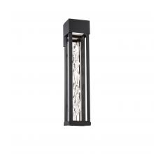  BWSW59322-BK - Polar 22in LED 3000K/3500K/4000K 120V-277V Outdoor Wall Sconce in Black with Clear Optic Crystal