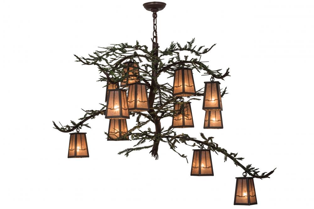 52&#34;W Pine Branch Valley View 12 LT Chandelier