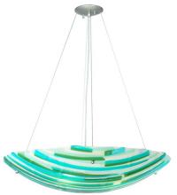  108133 - 30"W Metro Fusion La Spiaggia Glass Inverted Pendant