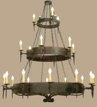  112084 - 72" Wide Warwick 21 Light Three Tier Chandelier