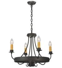  112633 - 25"W Franciscan 4 LT Chandelier