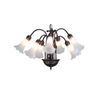  11621 - 20"W White Pond Lily 7 LT Chandelier