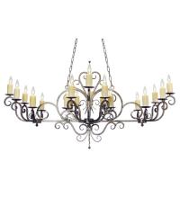  116416 - 60" Long Kean 20 Light Oblong Chandelier